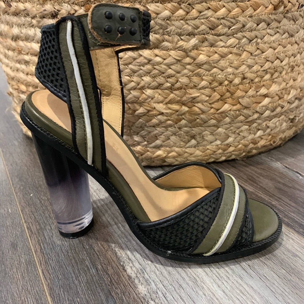 L.A.M.B. Carter Sandals with Lucite Heel